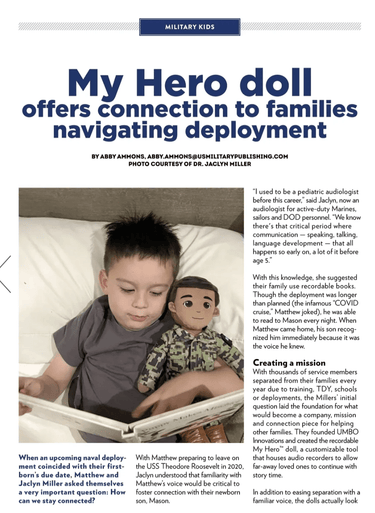 UMBO My Hero Dolls Featured in Military Families Magazine - MY HERO