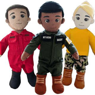 military dolls, deployment dolls, daddy doll, mommy doll, recordable doll, army doll, navy doll, military plush toy, comfort doll, service member doll, personalized hero doll, custom voice doll, military gift for kids
