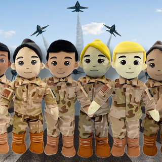 Recordable Air Force plush doll with authentic uniform for military kids