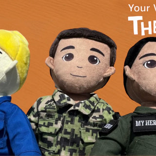 Daddy doll - is a thoughtful - military gift - for military families - during deployment.