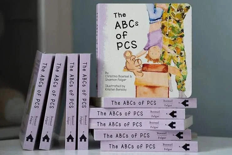 PCS board book for kids, militABCs of PCS: A Fun Children's Board Book About Military Moves for Young Kids - MY HEROary children's book, ABCs of PCS cover, kids book about moving, military family PCS book, toddler book for military moves, deployment book for kids, board book for military toddlers, book about moving homE