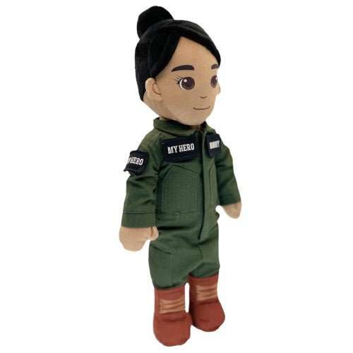 military aviator daddy doll, pilot daddy doll, customizable military doll, recordable deployment doll, flight suit plush doll, Air Force daddy doll, Navy pilot plush, Army aviator doll, Marine Corps pilot toy, Coast Guard aviator plush, daddy doll in flight suit, military comfort doll for kids, deployment gift for military children, recordable plush for military families, My Hero of the Skies doll
