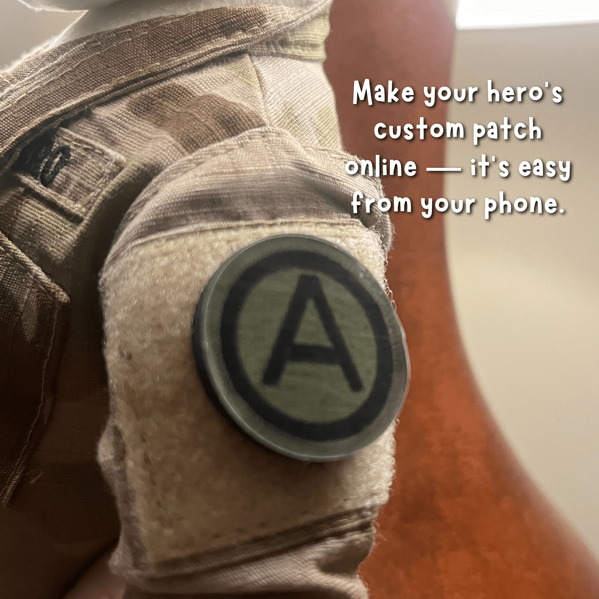 Custom Doll Patches for Military, Firefighters, and Law Enforcement: Design your own badge or patch. Personalized patches for the children of heroes to celebrate their bravery.