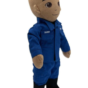 Air Force teddy bear for kids – customizable plush bear with audio message, flight suit, and dog tags for military families