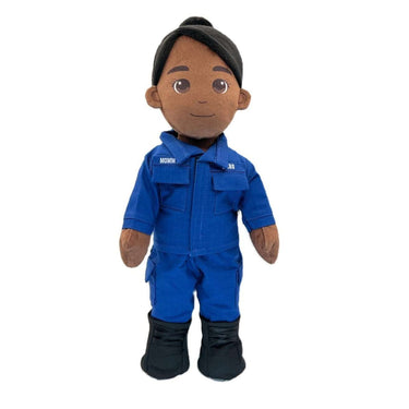Air Force teddy bear for kids – customizable plush bear with audio message, flight suit, and dog tags for military families