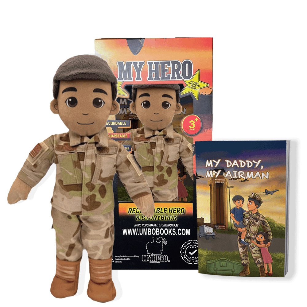 air force military plush daddy dolls & comfort doll with recordable voice. for military kids missing a deployed parent.