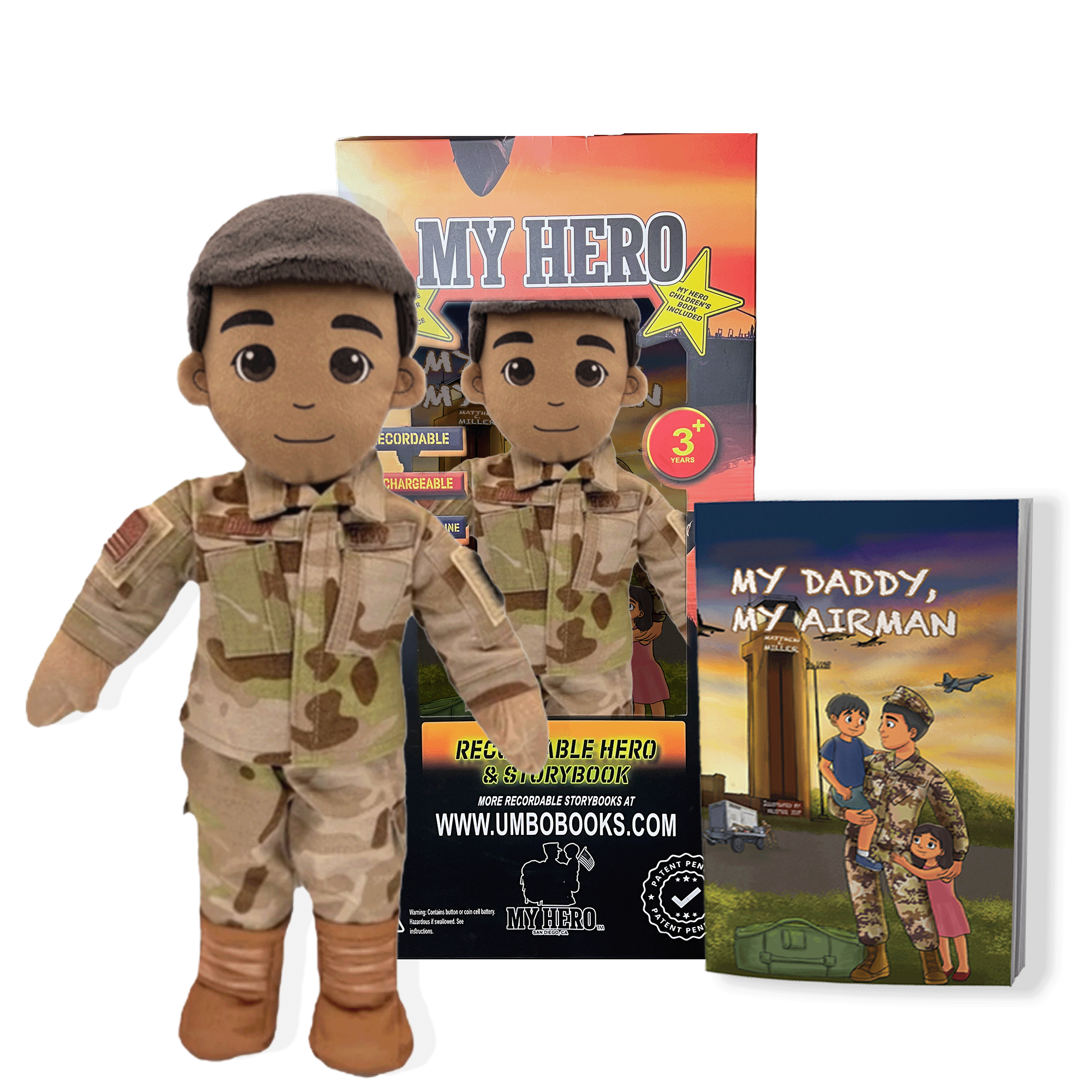 air force military plush daddy dolls & comfort doll with recordable voice. for military kids missing a deployed parent.