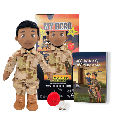 air force military plush daddy dolls & comfort doll with recordable voice. for military kids missing a deployed parent.