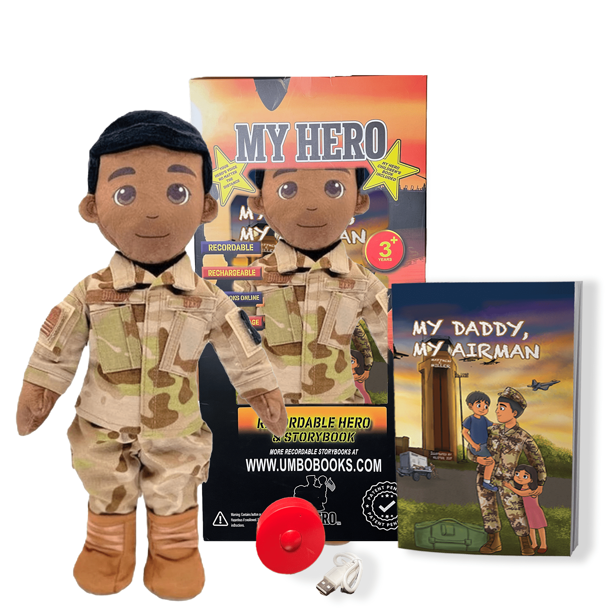 air force military plush daddy dolls & comfort doll with recordable voice. for military kids missing a deployed parent.