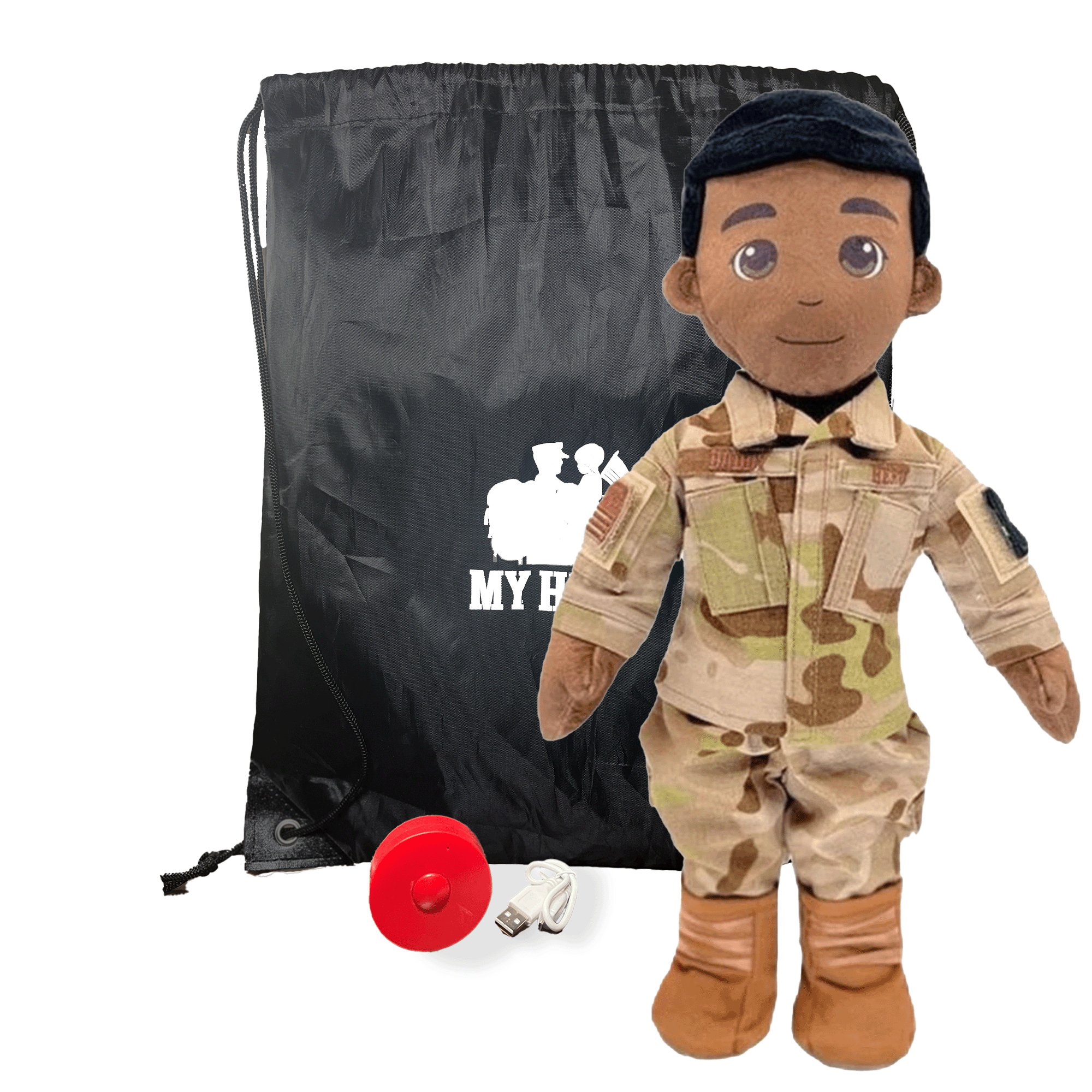 air force military plush daddy dolls & comfort doll with recordable voice. for military kids missing a deployed parent.