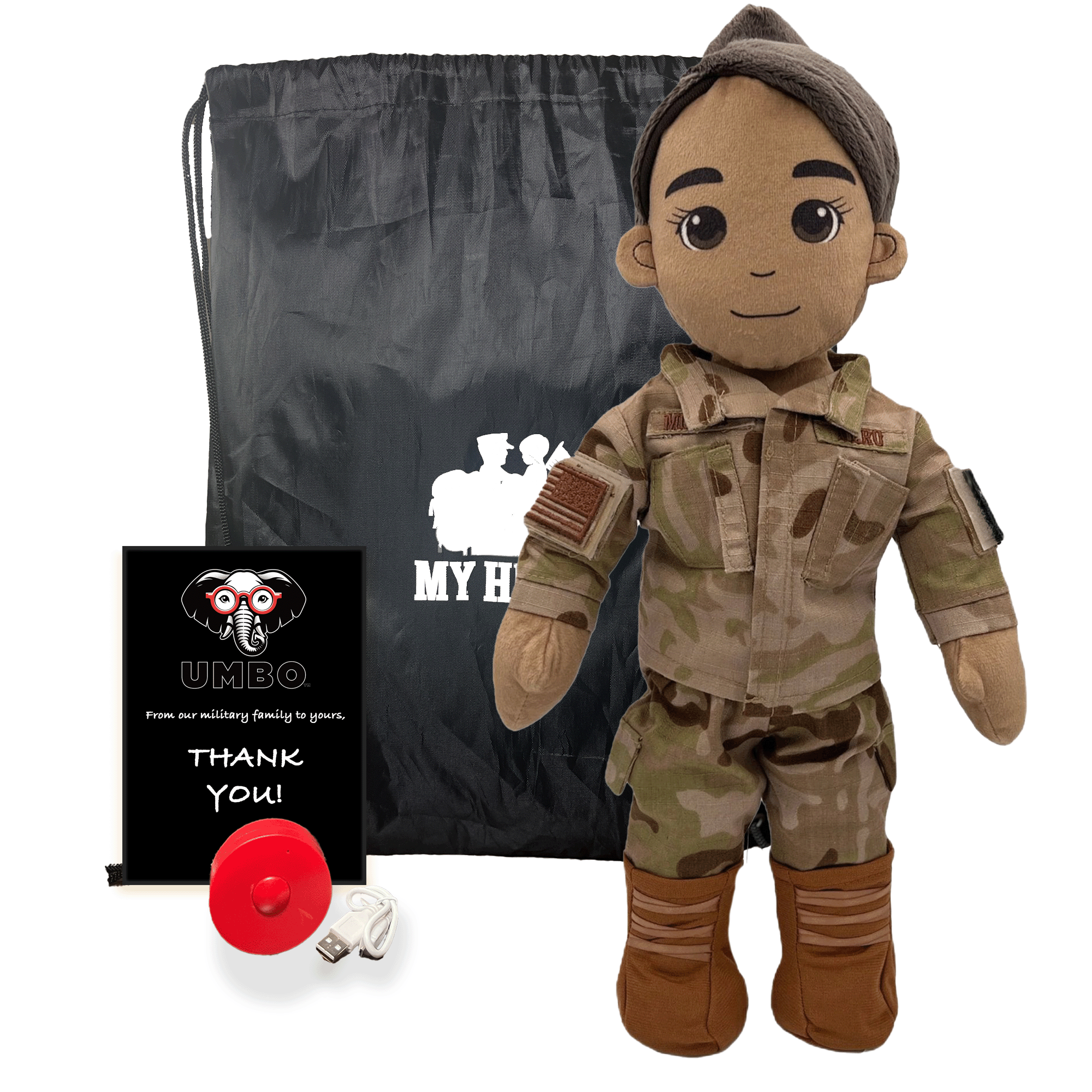 Customizable & Recordable My Hero Airman: Plush Air Force Daddy Doll - MY HERO