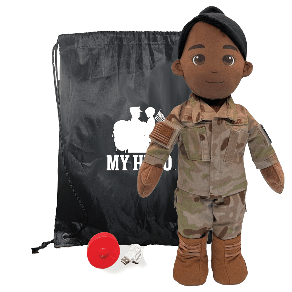 Customizable Doll, Personalized Doll, Military Doll, Daddy Doll, Mommy Doll, Blonde Hair Doll, Air Force Doll, Airman Doll, Recordable Doll, Military Doll, Talking Doll, and Deployment Doll for Military Kids