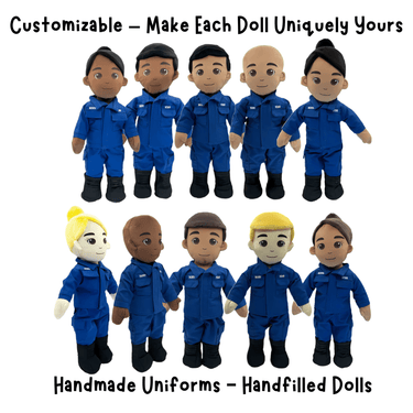 Plush comfort doll for military families – customizable recordable hero toy for storytime, bedtime, and separation anxiety