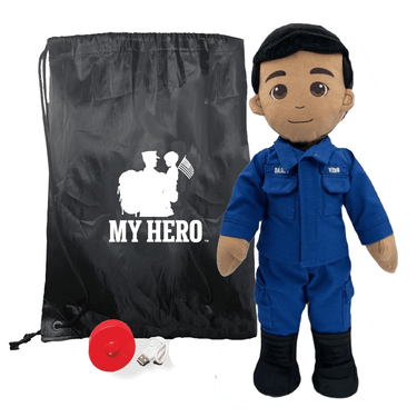 Plush military mommy doll for toddlers – personalized soft toy with uniform and audio message for kids missing deployed moms