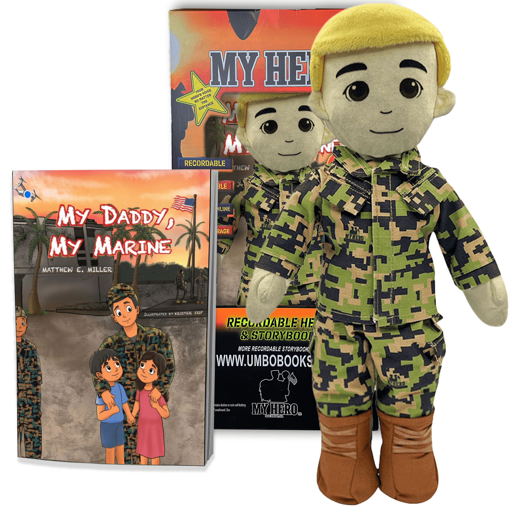 Daddy dolls for military children, recordable plush dolls with custom patches, perfect military deployment gift