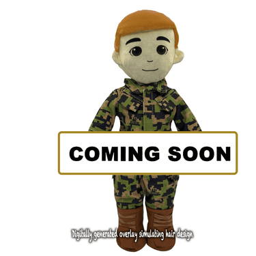 Daddy dolls for military children, recordable plush dolls with custom patches, perfect military deployment gift