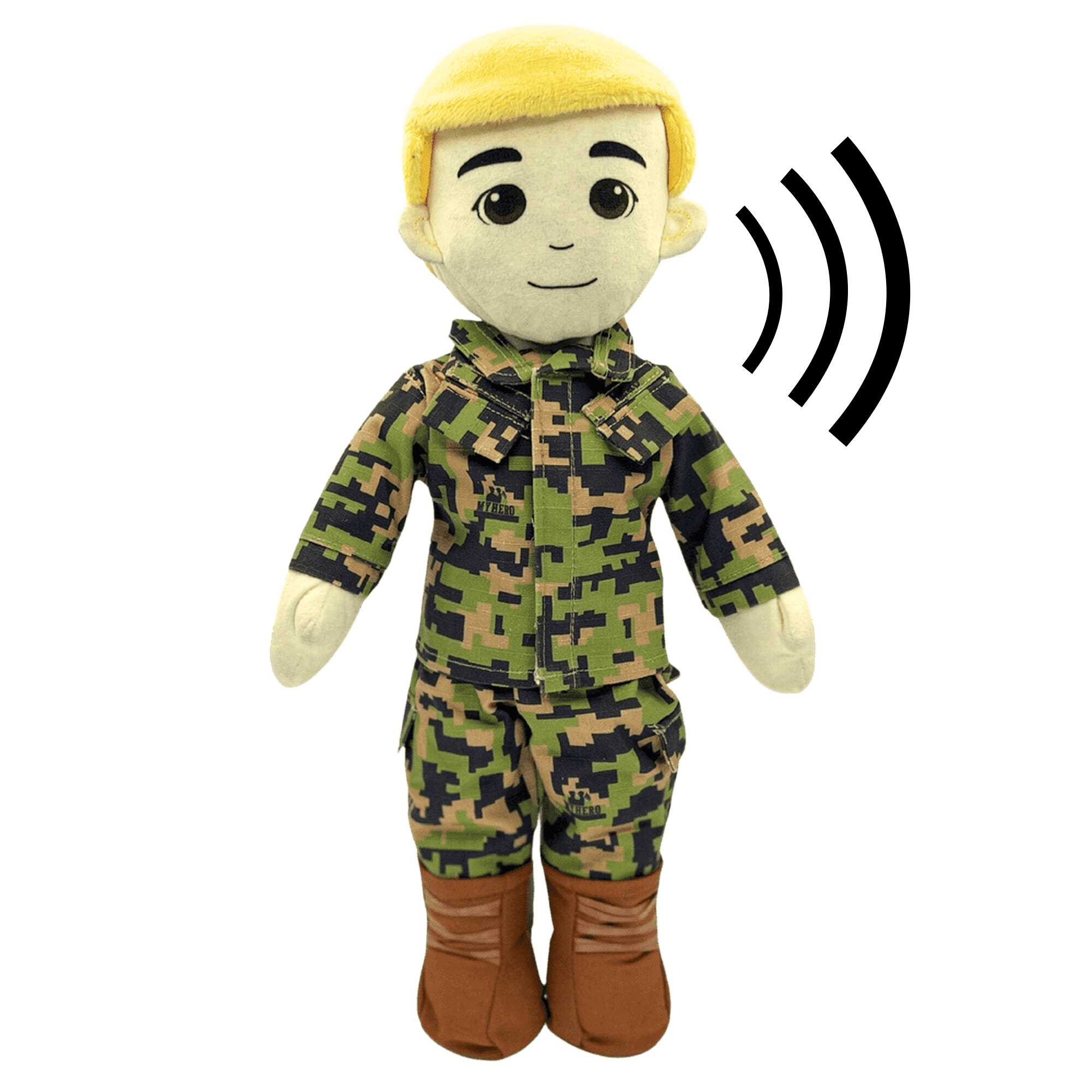 Daddy dolls for military children, recordable plush dolls with custom patches, perfect military deployment gift