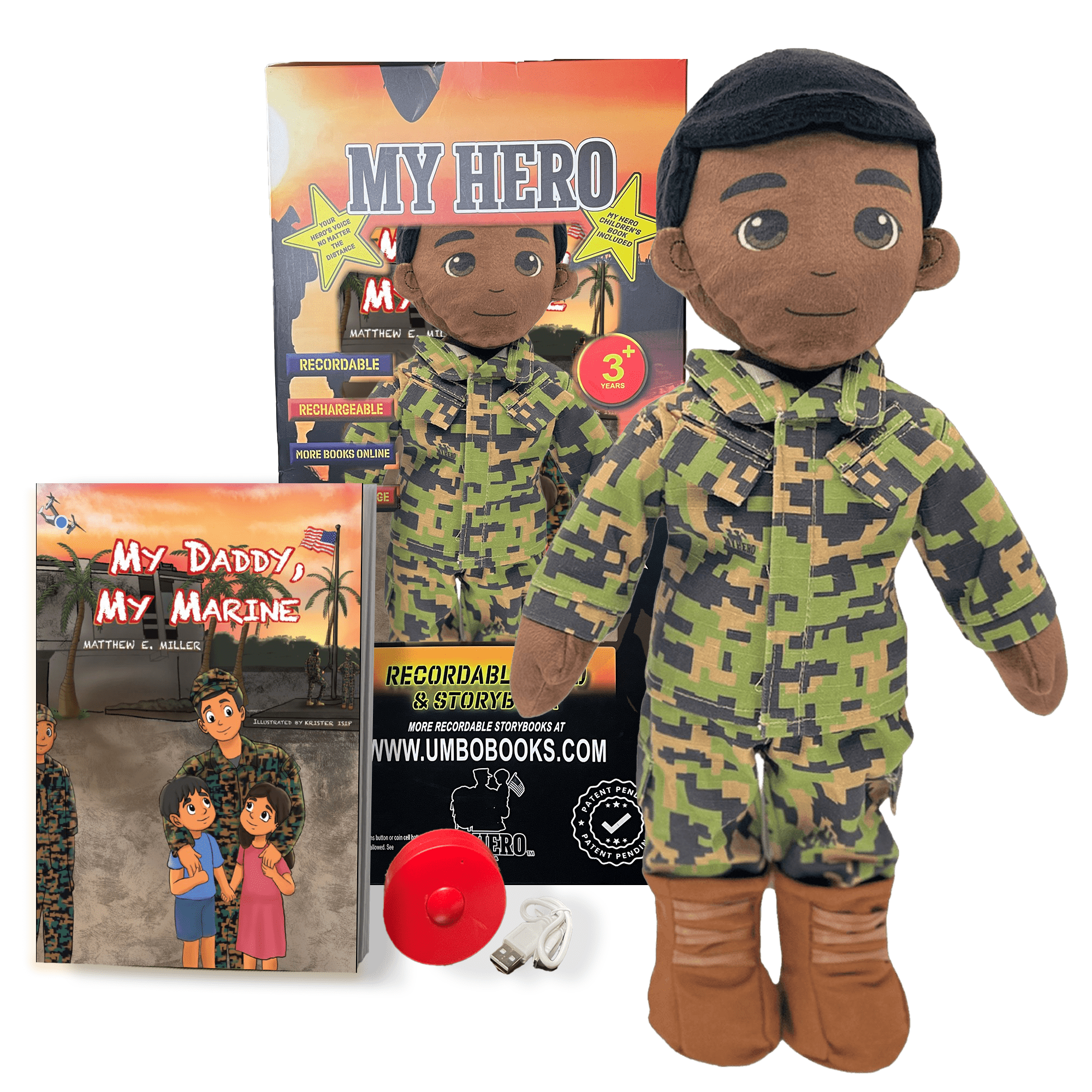 Recordable military daddy dolls with speaking function, great gift for kids of deployed service members