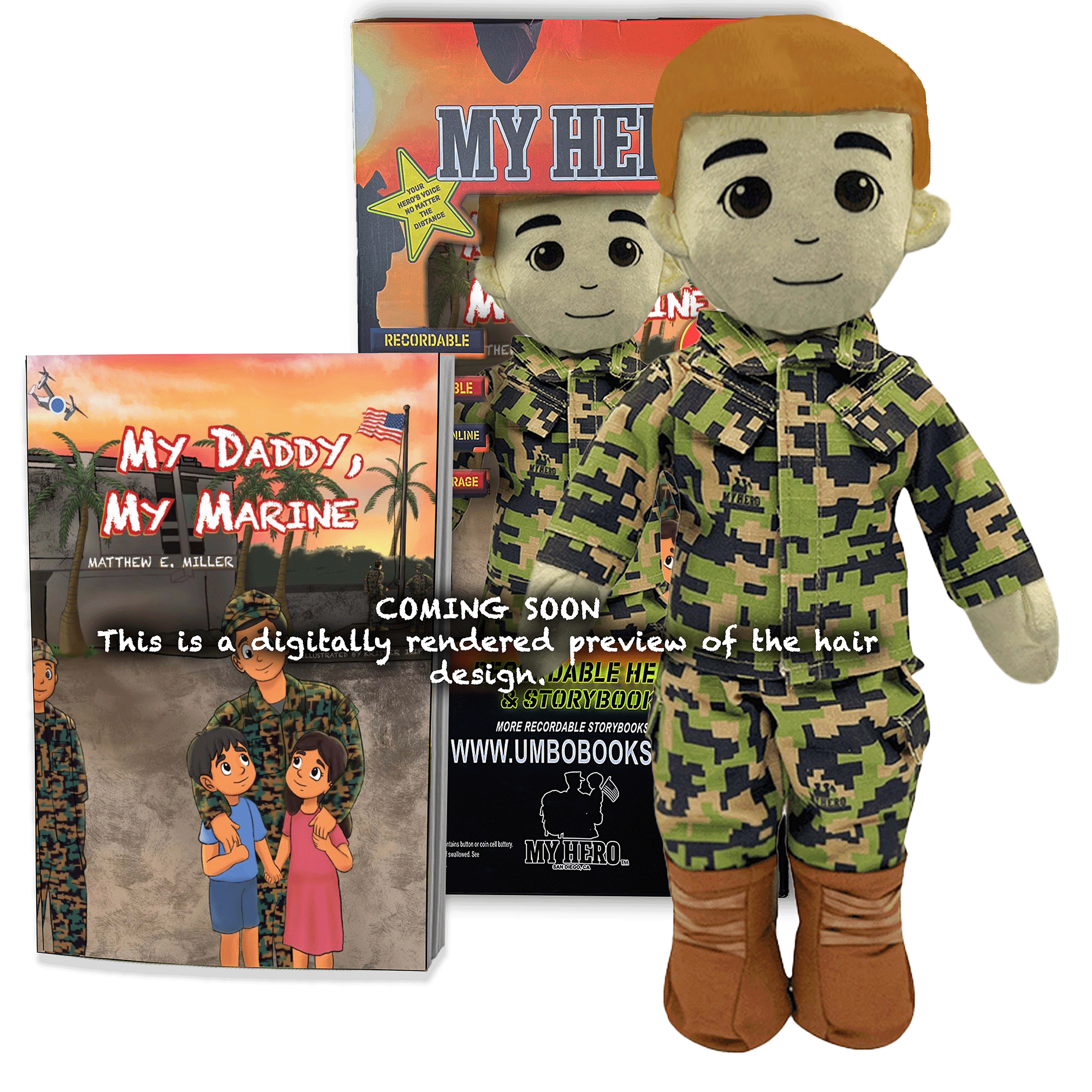 Daddy dolls for military children, recordable plush dolls with custom patches, perfect military deployment gift