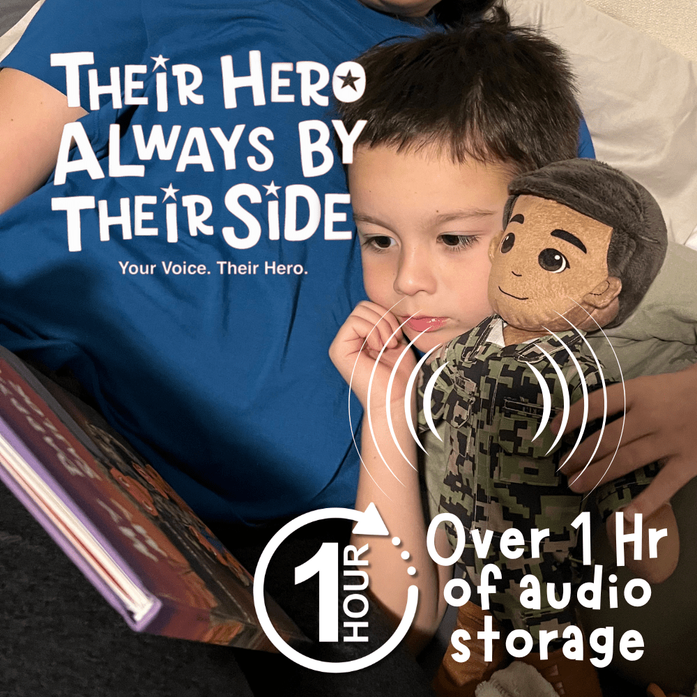 Military dolls for kids with voice recording, perfect deployment gift from dad, recordable daddy doll in uniform