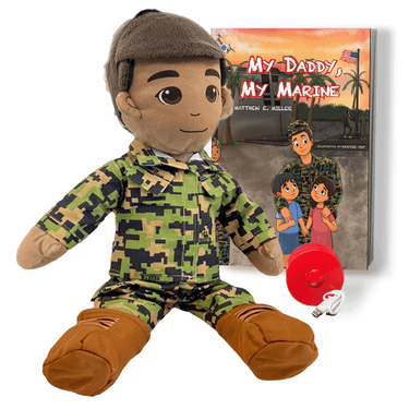 My Hero recordable daddy doll military gift for kids, deployment doll with voice recorder for emotional support