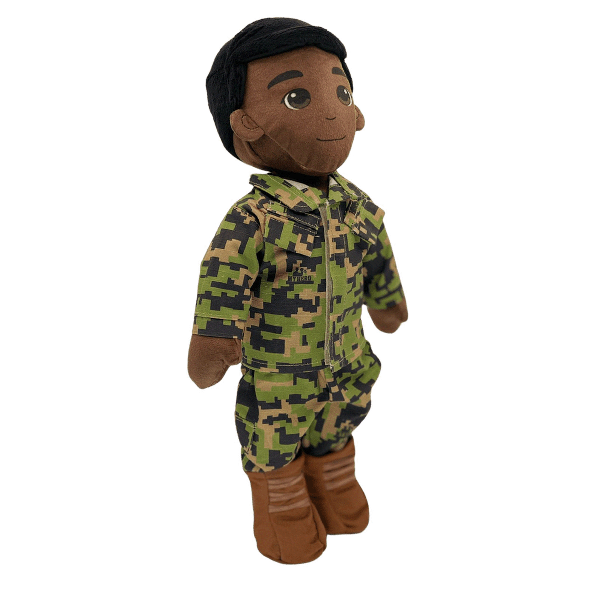 Marine daddy doll in full uniform with voice recorder — recordable Marine Corps gift for kids during deployment
