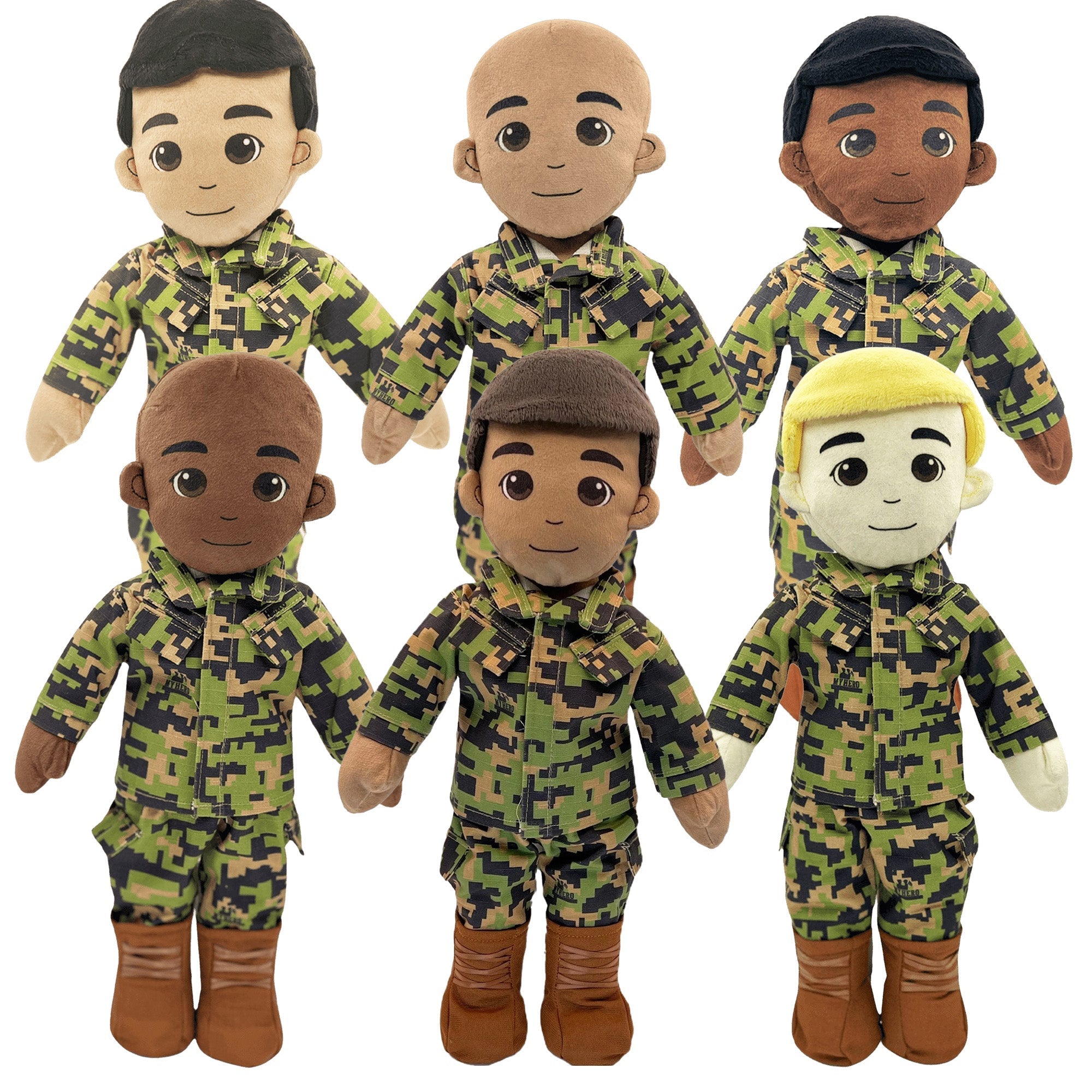 Voice recording daddy doll in military uniform, ideal deployment doll and military gift for kids missing their dad