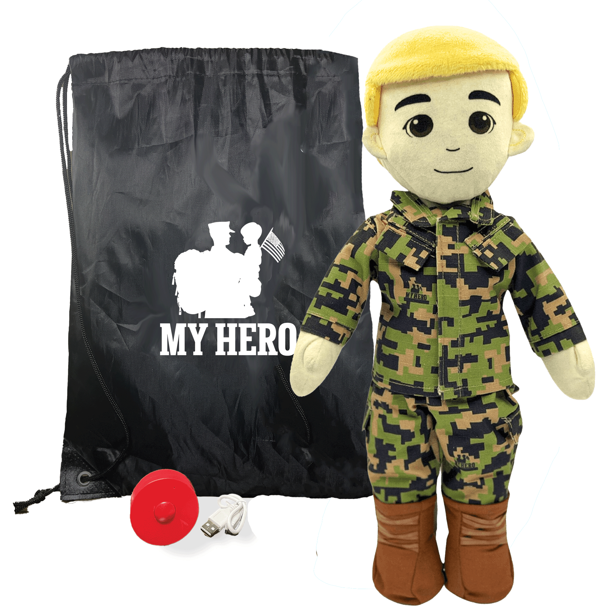 Customizable & Recordable My Hero Marine: Plush Marine Daddy Doll - MY HERO