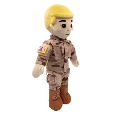 Army doll, soldier doll, Army deployment doll, soldier daddy doll, soldier mommy doll, deployment doll, comfort doll, recordable Army doll, recordable soldier doll, military soldier doll, plush Army doll, Army stuffed animal, Army plush toy, talking soldier doll, speaking doll, bedtime story doll, voice recording doll, keepsake Army doll, Army gift for kids, soldier gift for toddlers, Army storytime doll, military baby gift, soldier parent deployment gift, Army dad gift, Army mom gift, camouflage doll, Army