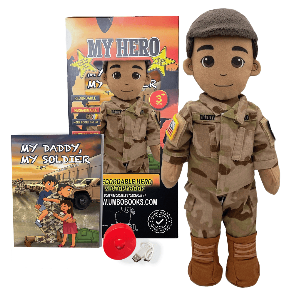 Army doll, soldier doll, Army deployment doll, soldier daddy doll, soldier mommy doll, deployment doll, comfort doll, recordable Army doll, recordable soldier doll, military soldier doll, plush Army doll, Army stuffed animal, Army plush toy, talking soldier doll, speaking doll, bedtime story doll, voice recording doll, keepsake Army doll, Army gift for kids, soldier gift for toddlers, Army storytime doll, military baby gift, soldier parent deployment gift, Army dad gift, Army mom gift, camouflage doll, Army