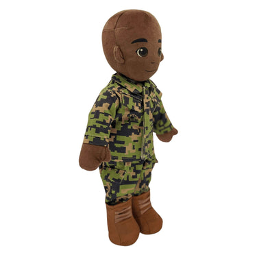 Daddy dolls for military children, recordable plush dolls with custom patches, perfect military deployment gift
