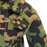 Close-up of a "Marine" uniform with camouflage pattern, designed for My Hero Marine doll.