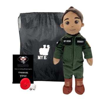 Military doll – custom doll that looks like you – personalized plush doll – recordable books for deployment connection with children at home