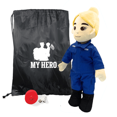COAST GUARD DOLL WITH BLONDE HAIR IN COAST GUARD UNIFORM