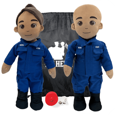 Personalized hero doll with audio – military teddy bear for kids with recordable message, name tag, and full uniform for bedtime comfort