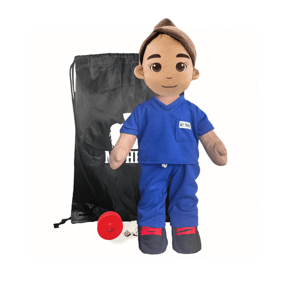 Nurse Doll | Doctor Doll | EMT Doll | Medical Hero Doll | Plush Doll in Scrubs | Stuffed Animal in Uniform | Doctor Stuffed Animal | Nurse Plush Toy | Medical Teddy Bear | Healthcare Worker Doll - MY HERO