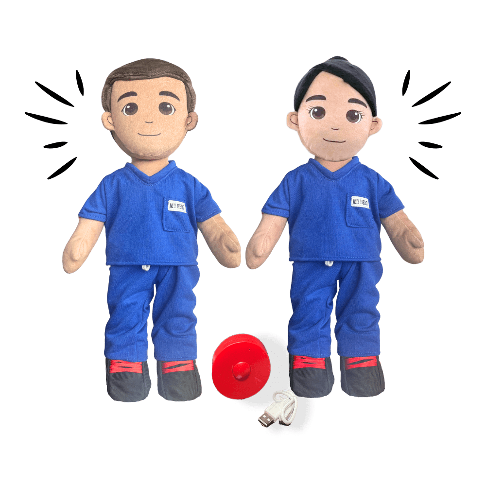 Nurse Doll | Doctor Doll | EMT Doll | Medical Hero Doll | Plush Doll in Scrubs | Stuffed Animal in Uniform | Doctor Stuffed Animal | Nurse Plush Toy | Medical Teddy Bear | Healthcare Worker Doll - MY HERO