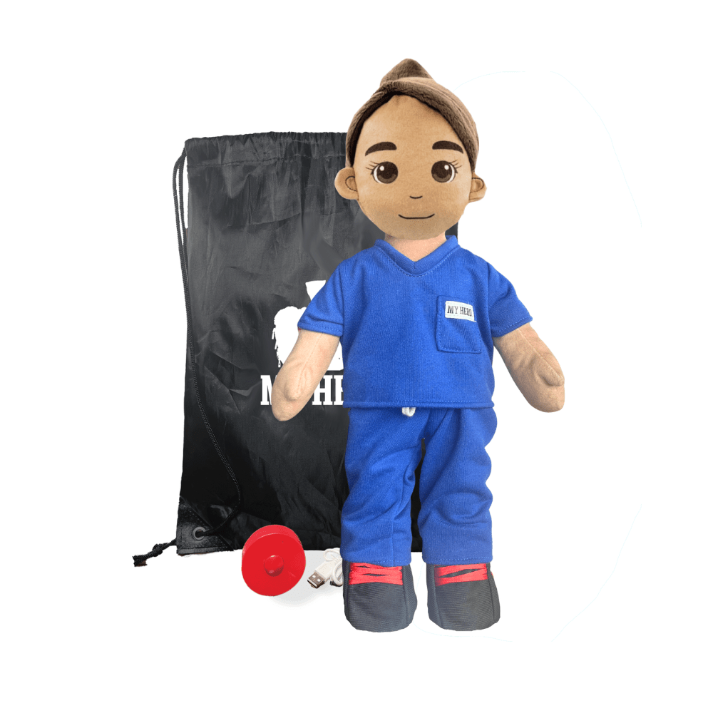 Nurse Doll | Doctor Doll | EMT Doll | Medical Hero Doll | Plush Doll in Scrubs | Stuffed Animal in Uniform | Doctor Stuffed Animal | Nurse Plush Toy | Medical Teddy Bear | Healthcare Worker Doll - MY HERO