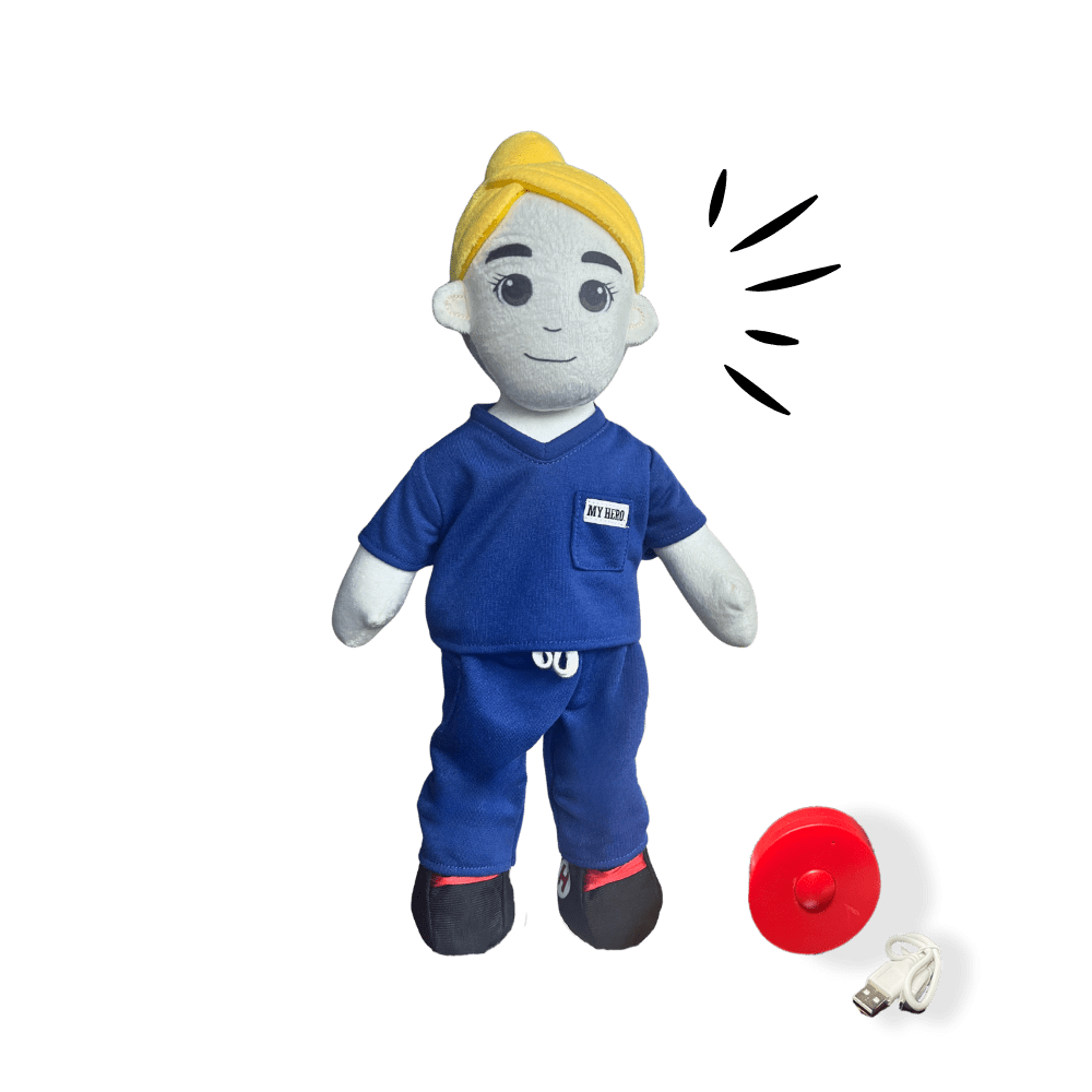 Nurse Doll | Doctor Doll | EMT Doll | Medical Hero Doll | Plush Doll in Scrubs | Stuffed Animal in Uniform | Doctor Stuffed Animal | Nurse Plush Toy | Medical Teddy Bear | Healthcare Worker Doll - MY HERO