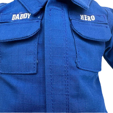 Coast Guard Daddy uniform with "DADDY" name tape on blue fabric.