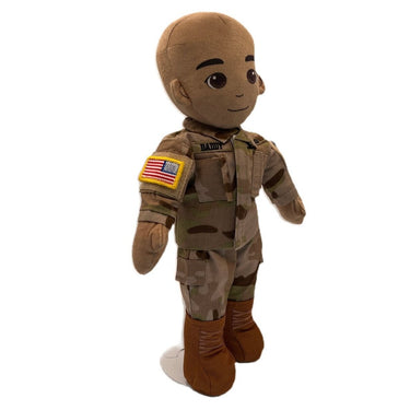 Army doll, soldier doll, Army deployment doll, soldier daddy doll, soldier mommy doll, deployment doll, comfort doll, recordable Army doll, recordable soldier doll, military soldier doll, plush Army doll, Army stuffed animal, Army plush toy, talking soldier doll, speaking doll, bedtime story doll, voice recording doll, keepsake Army doll, Army gift for kids, soldier gift for toddlers, Army storytime doll, military baby gift, soldier parent deployment gift, Army dad gift, Army mom gift, camouflage doll, Army